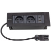 elektro zásuvka do stolu Intro 2x230V USB A+C černá