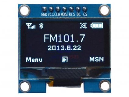 Oled displej spi bily 1