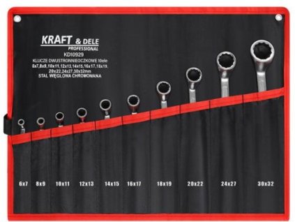 16569 6 kraft dele kd10929 klice na dve kola 10el chromovana uhlikova ocel rozmery 6x7 az 30x32 mm