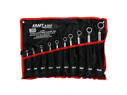 Kraft&Dele KD10941, Sada oboustranných očkových klíčů 10 ks