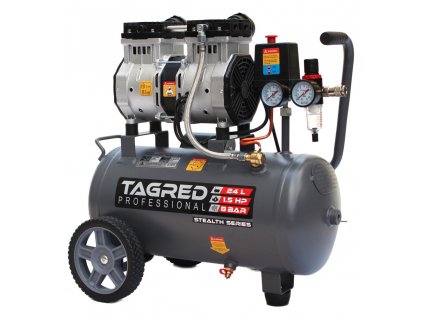 Tagred TA383, Bezolejový kompresor 24l, 230V, 2 písty, 1100W 1