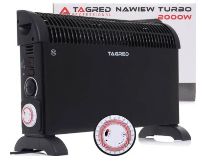 Tagred TA903, Elektrický konvektor s termostatem 2000W, turbo vzduchu, časovač, černý