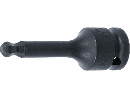 Rázová bitová hlavice | délka 75 mm | pohon 12,5 mm (1/2") | vnitřní šestihran s kulovou hlavou 8 mm