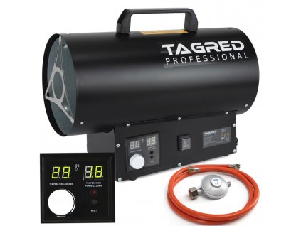 Tagred TA961, Plynový ohřívač 15 kW, hadice, redukce, termostat, LCD 1