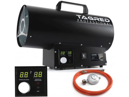 Tagred TA962, Plynový ohřívač 30 kW, hadice, redukce, termostat, LCD 1