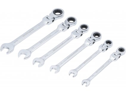 44517 bgs 30005 sada racnovych ockoplochych klicu ohebne hlavy palcove rozmery 1 4 9 16 6dilna