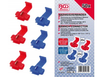 49800 bgs 80757 souprava odbocovacich spojek 50dilna