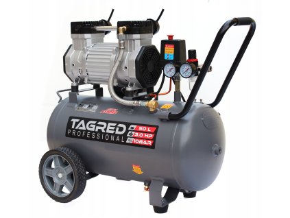 ROZBALENO - Tagred TA3388, Bezolejový kompresor s odlučovačem 50l, 230V, 2 písty, 3000W | 10 BAR