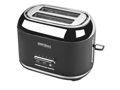 65720 kraft dele kd4154 elektricky toustovac 1000w 2 krajice 6 stupnu opekani rozmrazovani ohrivani anti stuck vyjimatelna tacka