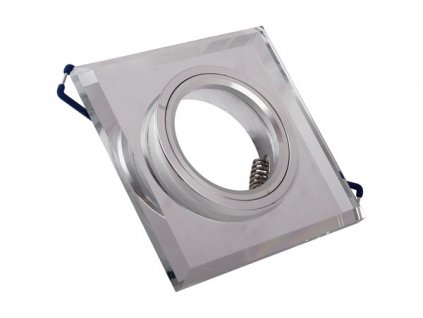 Čtvercový rámeček (pouzdro) stříbrný pro zápustná LED svítidla