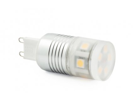 Hliníková LED žárovka G9 2,4W bílá teplá 230V