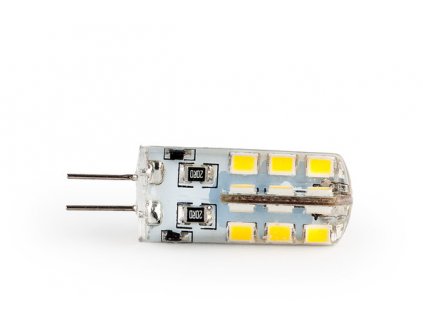 LED žárovka silikon G4 24 bílá teplá 3,2W SMD 2835H 12V DC