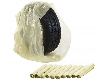 Žluté pytle na pneumatiky, sada 100 ks, 52 cm, 04-03-50