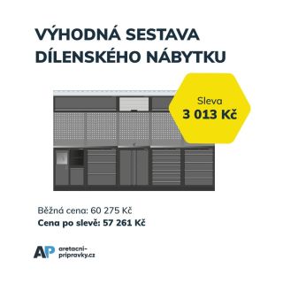 Udělej si pořádek v dílně! 🤩 Sestavy dílenského nábytku na míru! V našem jednoduchém návrháři AP konfigurátor si snadno...