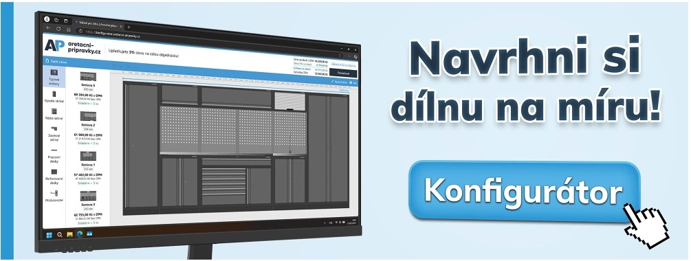 Jak pracovat v konfigurátoru dílenského nábytku