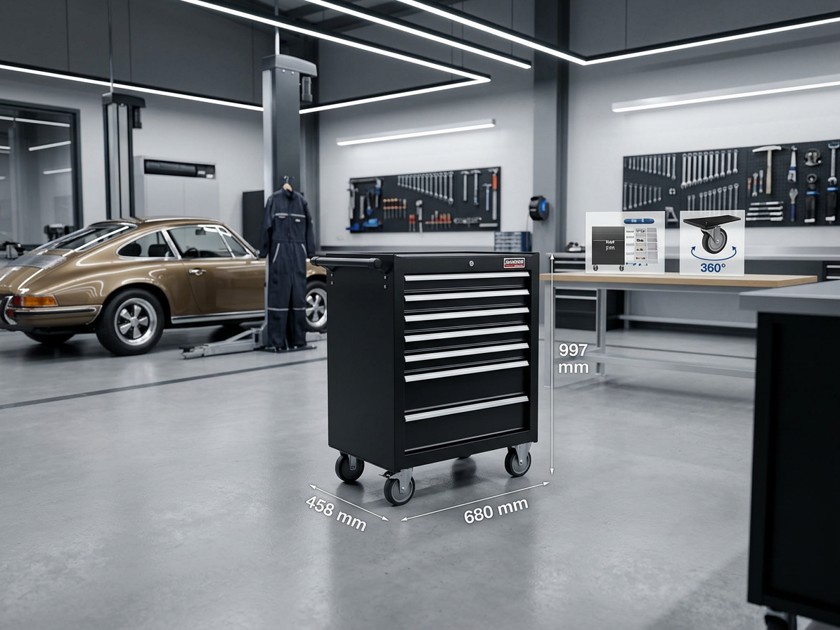 BGS 4115, Dílenský vozík | 7 zásuvek | Sady nástrojů pro rozvody motoru