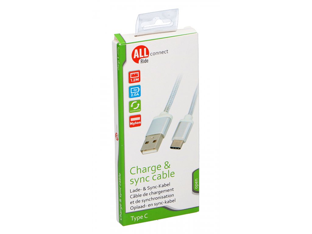 ALLRIDE Connect Nabíjecí kabel Type-C, 120 cm