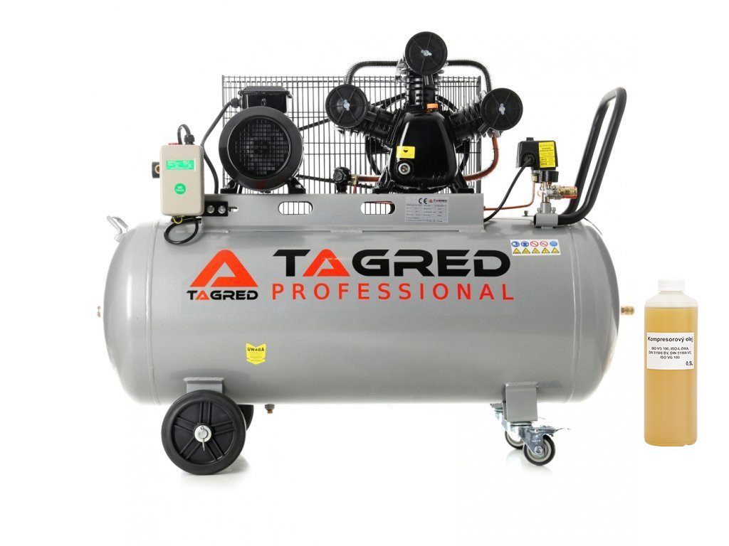 ROZBALENO - Tagred TA348B, Olejový kompresor 100l, 3 písty, 400V