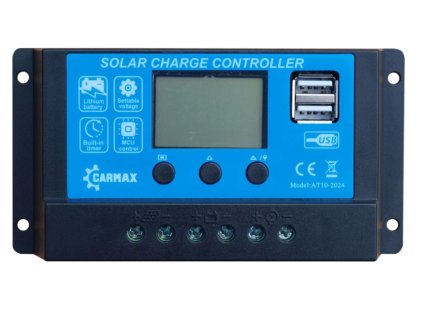 Solární regulátor 1224V 20A, Carmax AT10 2024 a