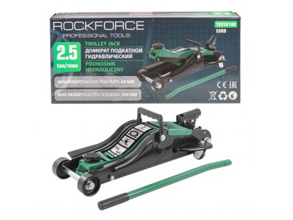 ROCKFORCE RF-T825010R, Hydraulický nízkoprofilový zvedák (hever) 2,5 tuny s ramenem 360° a pojezdem