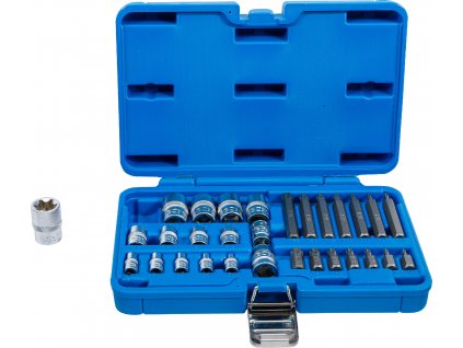 Sada bitů a nástrčných klíčů | E-profil / T-profil (pro Torx) | 30 ks
