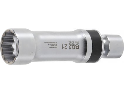BGS 2392, Kloubová nástrčná hlavice na zapalovací svíčky, dvanáctihranná s přídržnou pružinou | vnitřní čtyřhran 10 mm (3/8") | 21 mm