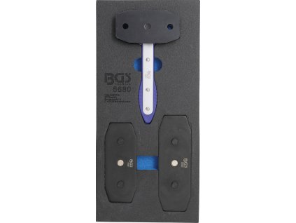 BGS 6680, Vložka do dílenského vozíku 1/3: sada nástrojů pro stlačování brzdových pístů | s funkcí ráčny