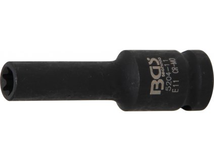 BGS 5204-11, Silová nástrčná hlavice E-profil, prodloužená | 12,5 mm (1/2") | E11