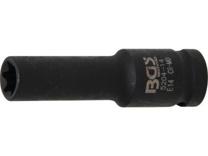 BGS 5204-14, Silová nástrčná hlavice E-profil, prodloužená | 12,5 mm (1/2") | E14