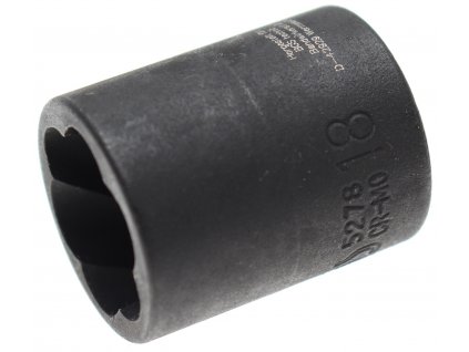 BGS 5278, Nástrčná hlavice se spirálovým profilem | 10 mm (3/8") | 18 mm