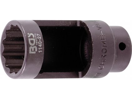 BGS 1140-27, Hlavice pro lambda sondu | 12,5 mm (1/2") | 27 mm dvanáctihran, 28 mm okénko