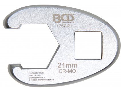 BGS 1757-21, Plochý otevřený klíč | 12,5 mm (1/2") | 21 mm