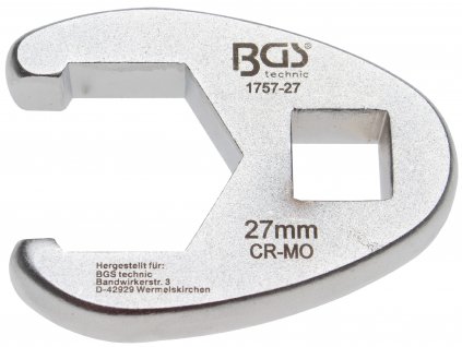 BGS 1757-27, Plochý otevřený klíč | 12,5 mm (1/2") | 27 mm