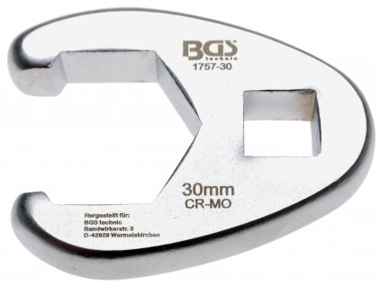 BGS 1757-30, Plochý otevřený klíč | 12,5 mm (1/2") | 30 mm