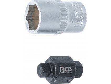 BGS 8991, Hlavice pro olejové výpusti | čtyřhran | 8 mm / 10 mm