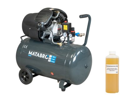 Matabro MB-K108, Olejový kompresor 100l, 230V s odlučovačem | 3500W