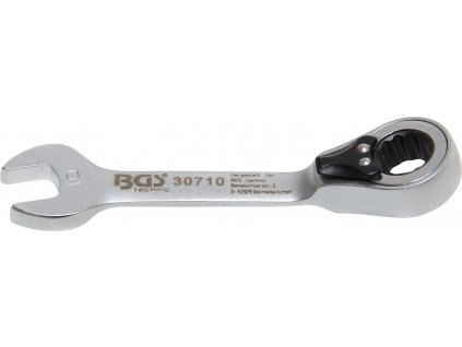 BGS 30710, Ráčnový očkoplochý klíč | krátký | přepínatelný | 10 mm