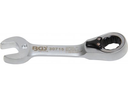 BGS 30715, Ráčnový očkoplochý klíč | krátký | přepínatelný | 15 mm