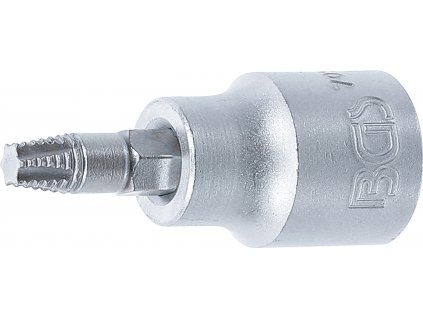 BGS 7098-T27, Nástrčná hlavice pro povolení poškozených šroubů | vnitřní čtyřhran 10 mm (3/8") | pro defektní T-profil (pro Torx) T27