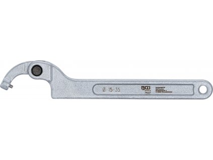 BGS 74227, Kloubový hákový klíč s čepem | 15 - 35 mm