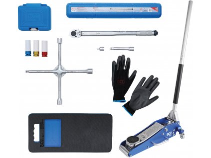 BGS 9680, Sada pro výměnu kol s pojízdným zvedákem 1,5 t | 10dílná