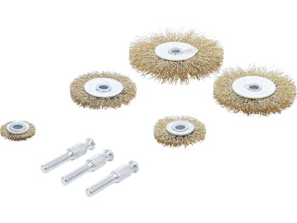 BGS 50908, Sada ocelových drátěných kartáčů | Ø 25 - 75 mm | 8dílná
