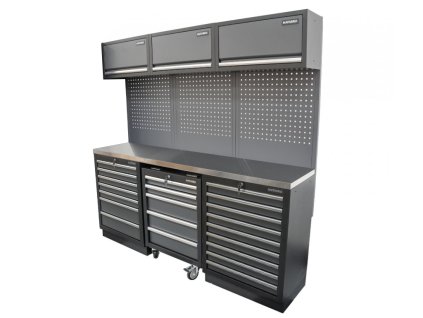 AKČNÍ SET Sestava 6 ks dílenského nábytku SET-CA01082 s nerezovou pracovní deskou MB-TGW80S
