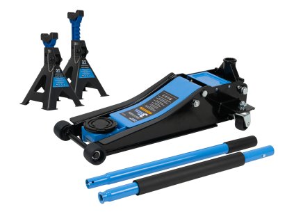 AKČNÍ SET Nízkoprofilový hydraulický zvedák (hever) 3t MB-LPJB-PLUS s podpěrami 3t MB-JS3T