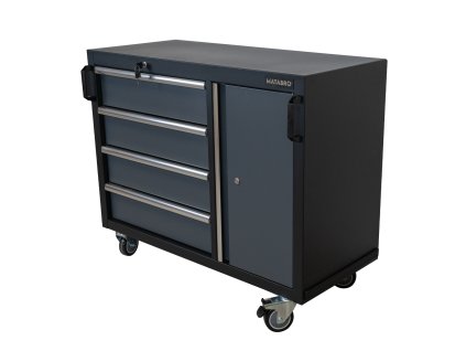 Matabro MB-TGC1341W, Dílenský vozík na nářadí | 4 zásuvky | 1 police | 1050 x 460 x 860 mm