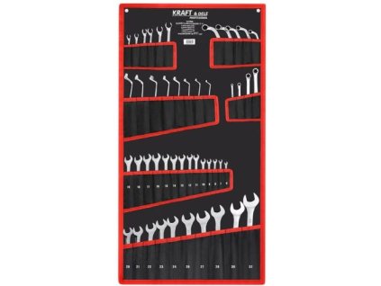 Kraft&Dele KD10999, Kombinované klíče | Chromovaná uhlíková ocel, 47 dílů, TORX, ohýbané i polootevřené klíče