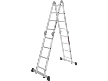 Kraft&Dele KD4071, Žebřík s plošinou 4x4 460 cm | Hliník, max. nosnost 150 kg, multifunkční