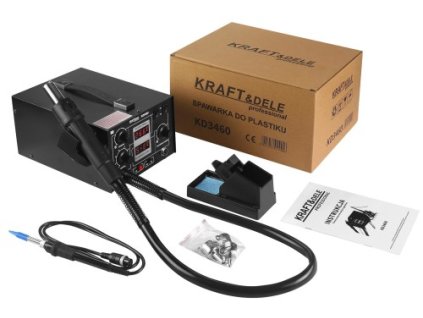 Kraft&Dele KD3460, Spárovačka plastů a pájecí stanice | regulace 100-480 °C, LED displej, kompresor