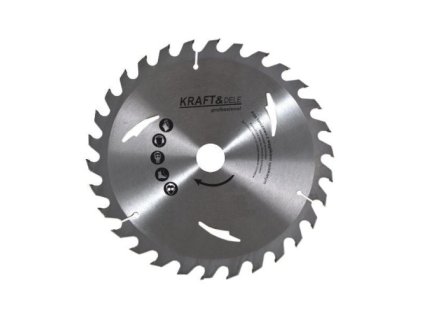 Kraft&Dele KD932, Víceúčelový pilový kotouč na dřevo | 230 mm, kalené zuby, karbidová špička, odolný proti teplotám, 30 zubů
