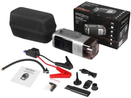 Kraft&Dele KD5498, Multifunkční zařízení s pumpou, jump starterem, vysavačem, foukačem, powerbankou 10 000 mAh a LED světlem